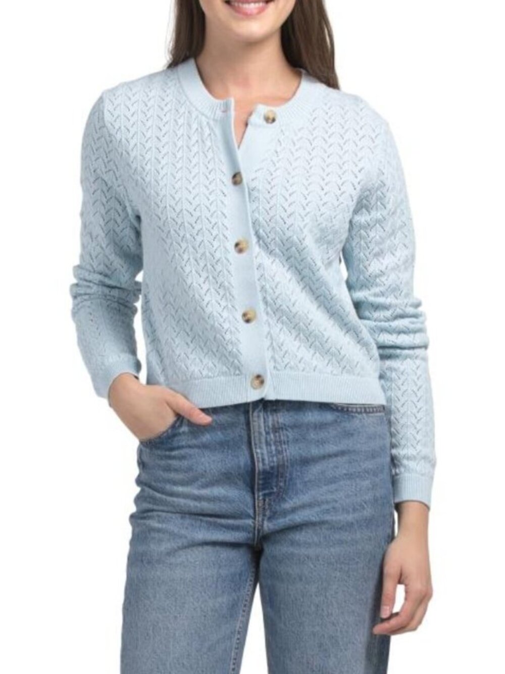 ATM Cotton And Cashmere Blend Cropped Cardigan